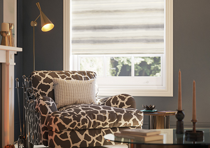 Ombre Velvet, Silver - Motorised Roman Blind - Image 5